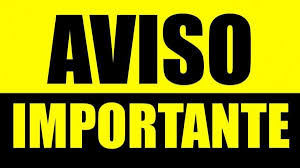 AVISO IMPORTANTE A